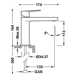 Grifo monomando para lavabo