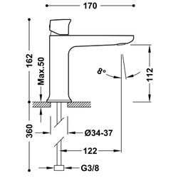 Grifo monomando para lavabo