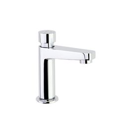 Grifo pulsador de lavabo recto, Cromado, Modelo Solestop