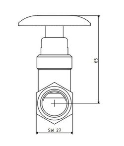 Grifo pulsador de pie de 1/2"