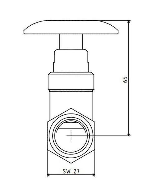 Grifo pulsador de pie de 1/2"