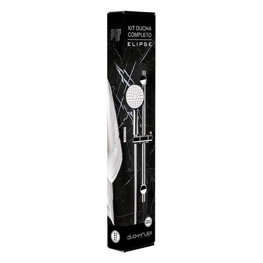 Kit barra de ducha xena con mango de ducha eclipse y flexo