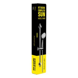 Kit barra de ducha xena con mango de ducha sun y flexo