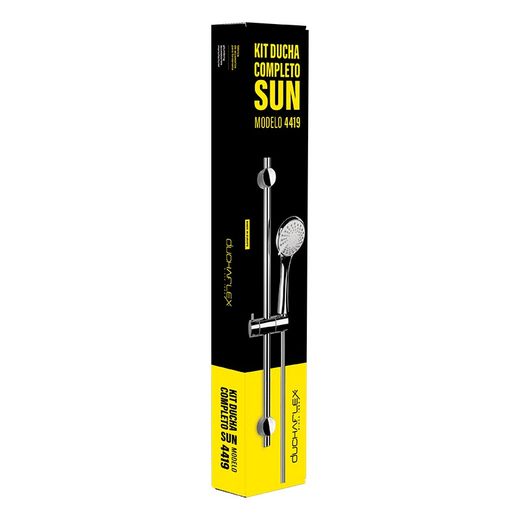 Kit barra de ducha xena con mango de ducha sun y flexo