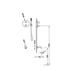 Kit de grifo termostático empotrado de 2 vías Therm‑box para bañera y ducha