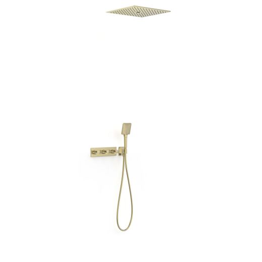 Kit de grifo termostático empotrado de 3 vías B‑system para ducha