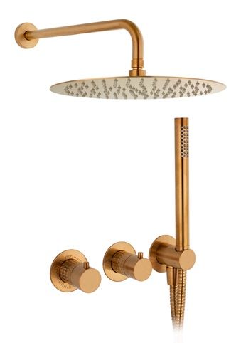 KIT DE DUCHA HORIZONTAL CON 2 SALIDAS Y CARTUCHO PROGRESIVO DE 35 MM