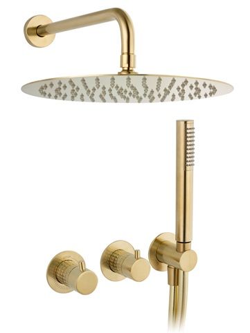 KIT DE DUCHA HORIZONTAL CON 2 SALIDAS Y CARTUCHO PROGRESIVO DE 35 MM