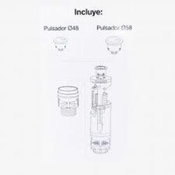 Mecanismo universal Roca 2 pulsadores valve plus