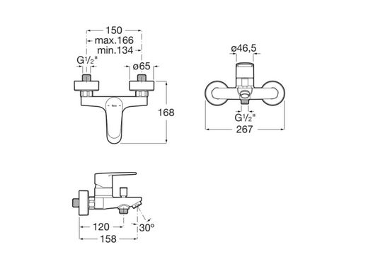Monomando baño/ducha Roca Victoria Plus