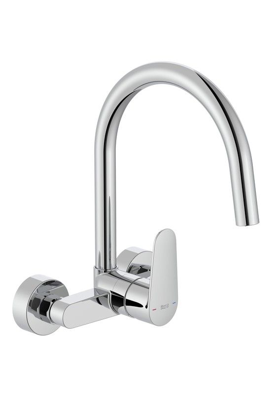 Monomando cocina de pared con caño giratorio alto Roca Victoria