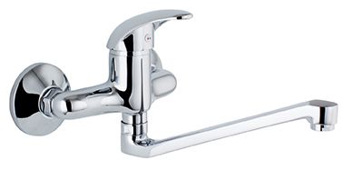 MONOMANDO FREGADERO PARED CAÑO BAJO CARTUCHO CERAMICO