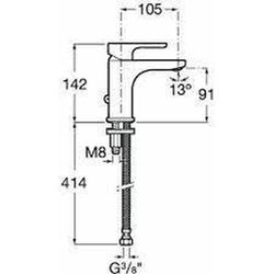 Monomando lavabo cadenilla L20
