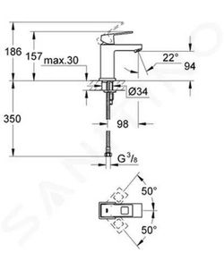 Monomando lavabo Eurocube 28 Grohe