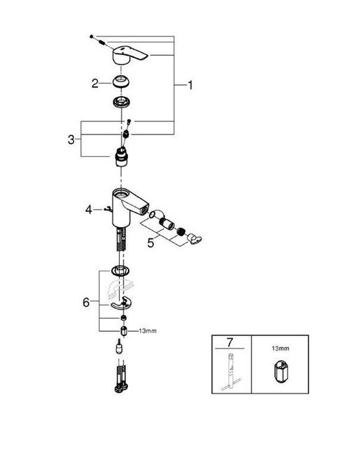 Monomando para bidé 1/2“ eurosmart 2021 cromo