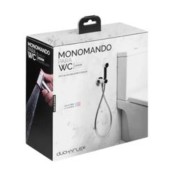 Monomando para wc cromado flexo plástico