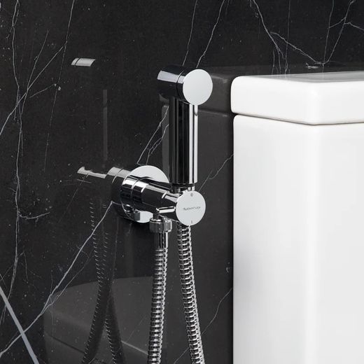 Monomando para wc cromado flexo reforzado