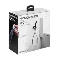 Monomando para wc cromado flexo reforzado