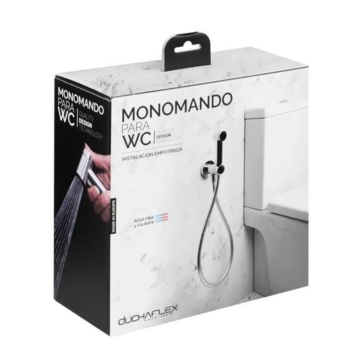 Monomando para wc cromado flexo reforzado