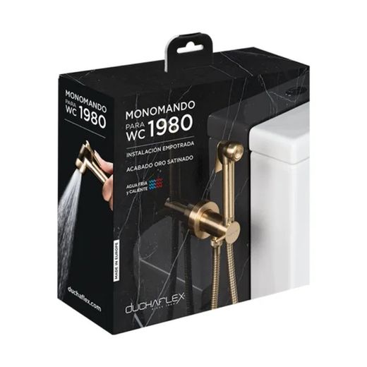Monomando para wc oro satinado