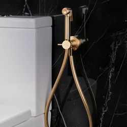 Monomando para wc oro satinado