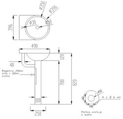 Mueble baño MIOVA-2 apoyo suelo