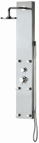 PANEL DE DUCHA INOX ROCIADOR DE ABS CON 6 JETS CERÁMICO