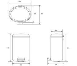 Papelera acero inoxidable satinado con pedal 32 L