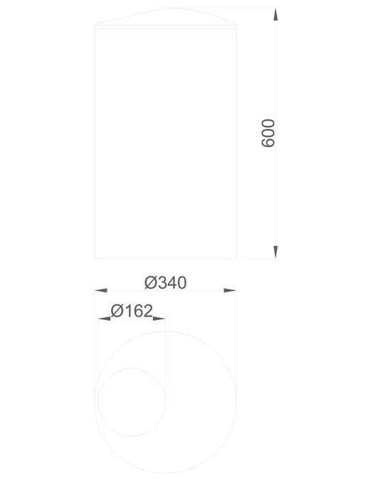 Papelera gran capacidad, con tapa, 50 litros
