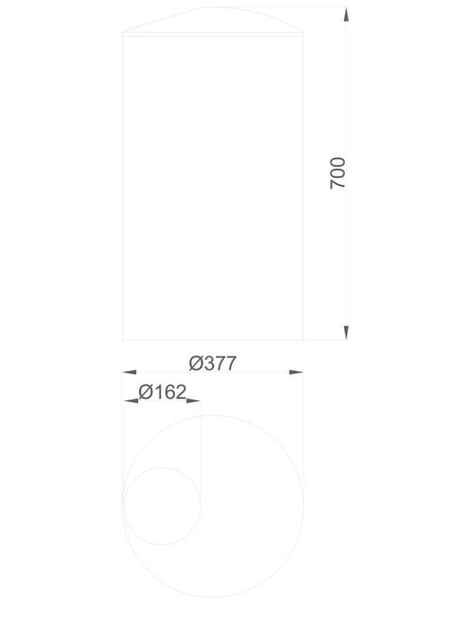 Papelera gran capacidad con tapa - 80 litros