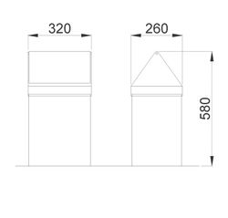 Papelera inox brillo 40 L. con cabezal + balancín