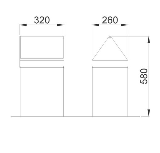 Papelera inox brillo 40 L. con cabezal + balancín