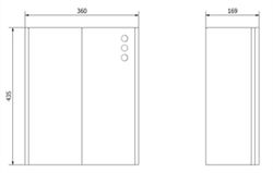 Papelera inox EVO mural, 23l para colgar, satinada