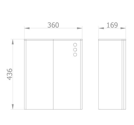 Papelera inox EVO mural con tapa 23 litros