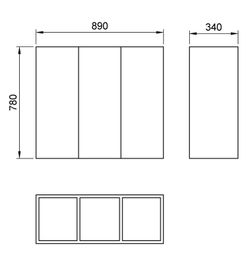 Papelera reciclaje 3*30 lts