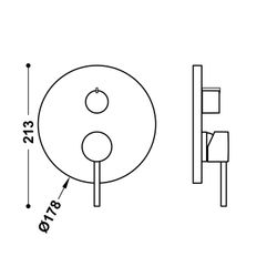 Pieza vista para caja empotrada de 2 vías Rapid‑box