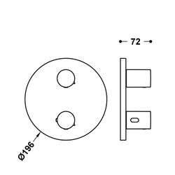 Pieza vista para caja empotrada de 2 vías Therm‑box