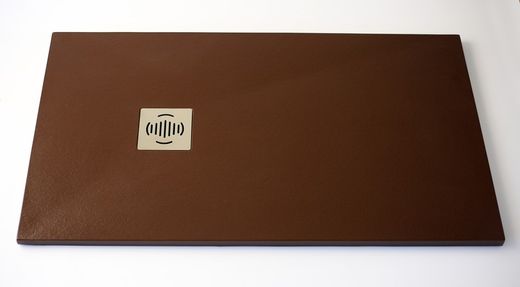 Plato de ducha D'quarzo color marrón chocolate