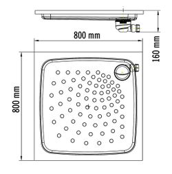 Plato de ducha de acero inox