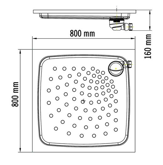 Plato de ducha de acero inox