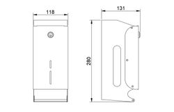 Portarrollos doble NOVA INOX satinado