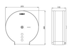 Portarrollos industrial 272 INOX brillo
