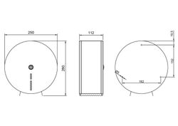 Portarrollos industrial inox brillo