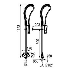 Presto Columna industrial mezcladora bimando