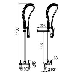 Presto Columna industrial mezcladora bimando dos huecos