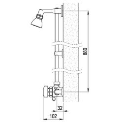 Presto Conjunto Alpa 80 con rociador orientable (con racores)