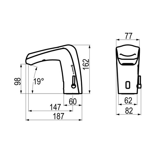Presto Domo Sensia LM lavabo transformador