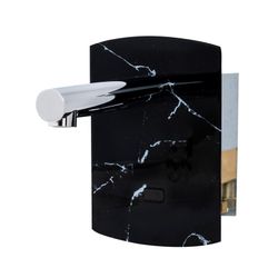 Presto Domo Sensia P grifo lavabo mural un agua pila mármol negro