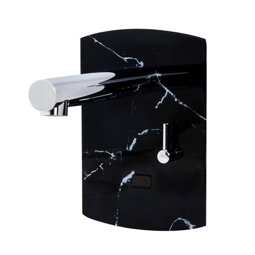 Presto Domo Sensia PM grifo lavabo mural mezclador pila mármol negro