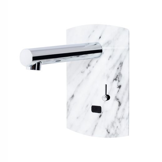 Presto Domo Sensia PM grifo lavabo mural mezclador transformador mármol blanco